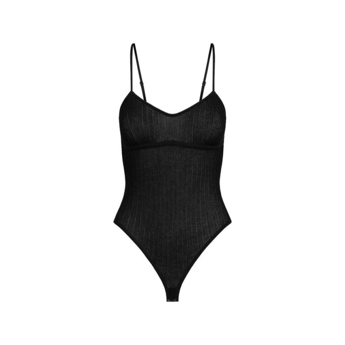 Tunn stickad cami-body