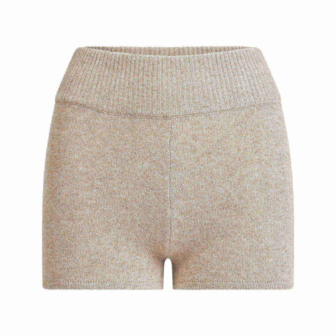 ULL- OCH KASHMERISKORTA MED VIKBARA SHORTS