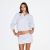 Vikbar minikjol i bomullsfleece Vikbar minikjol i bomullsfleece
