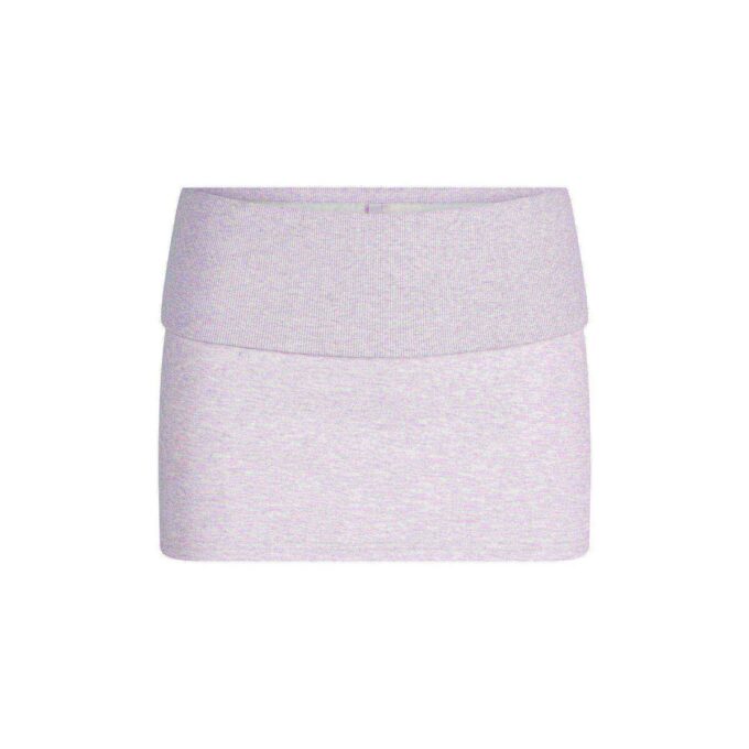 Vikbar minikjol i bomullsfleece Vikbar minikjol i bomullsfleece