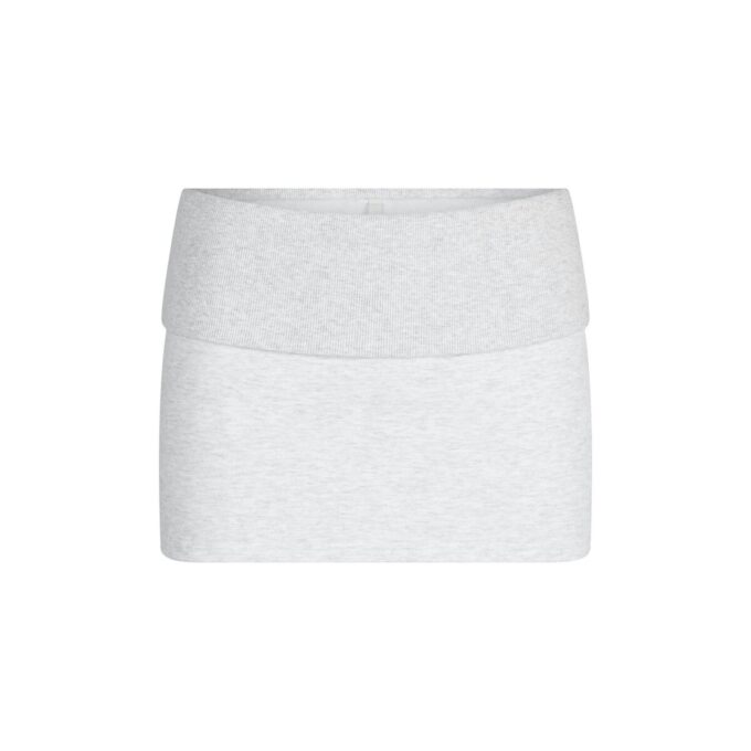 Vikbar minikjol i bomullsfleece Vikbar minikjol i bomullsfleece