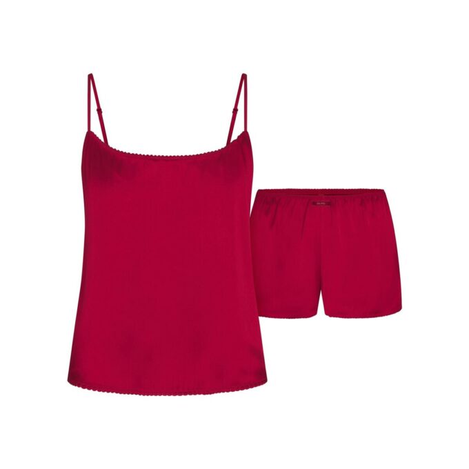 VÄVD GLANSIG CAMI OCH KORT SÖTSET